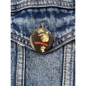 Frankenstein Pinback Vintage Button Badge Old Hollywood Movies Horror #183